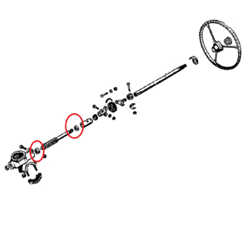 Preview: Angular Contact Ball Bearing (Thrust Bearing) for Steering Gear – VW Beetle & Porsche 356 | Part Number: 111415227